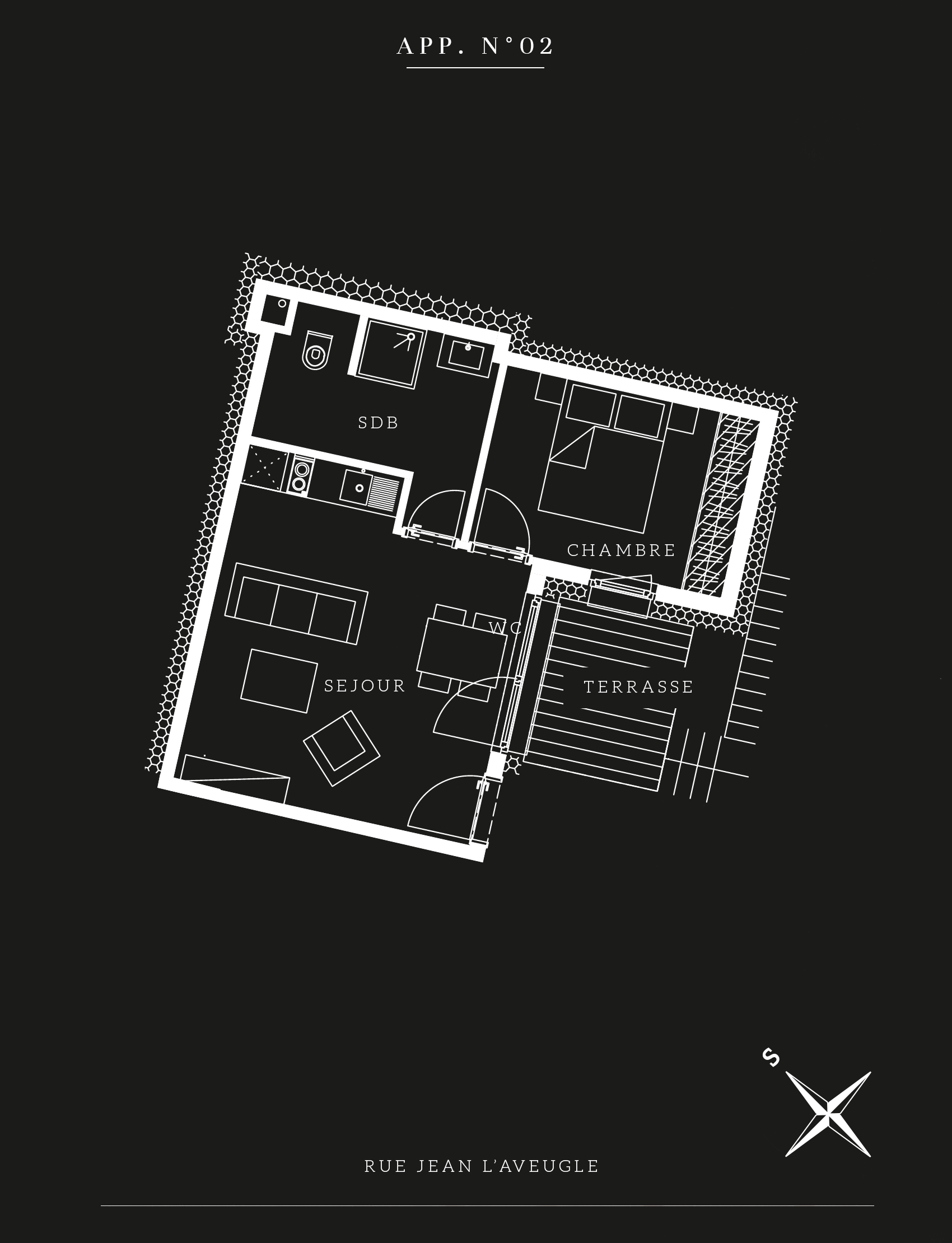 plan appart n°2 RDC Bohême plan appart n°2 RDC Bohême