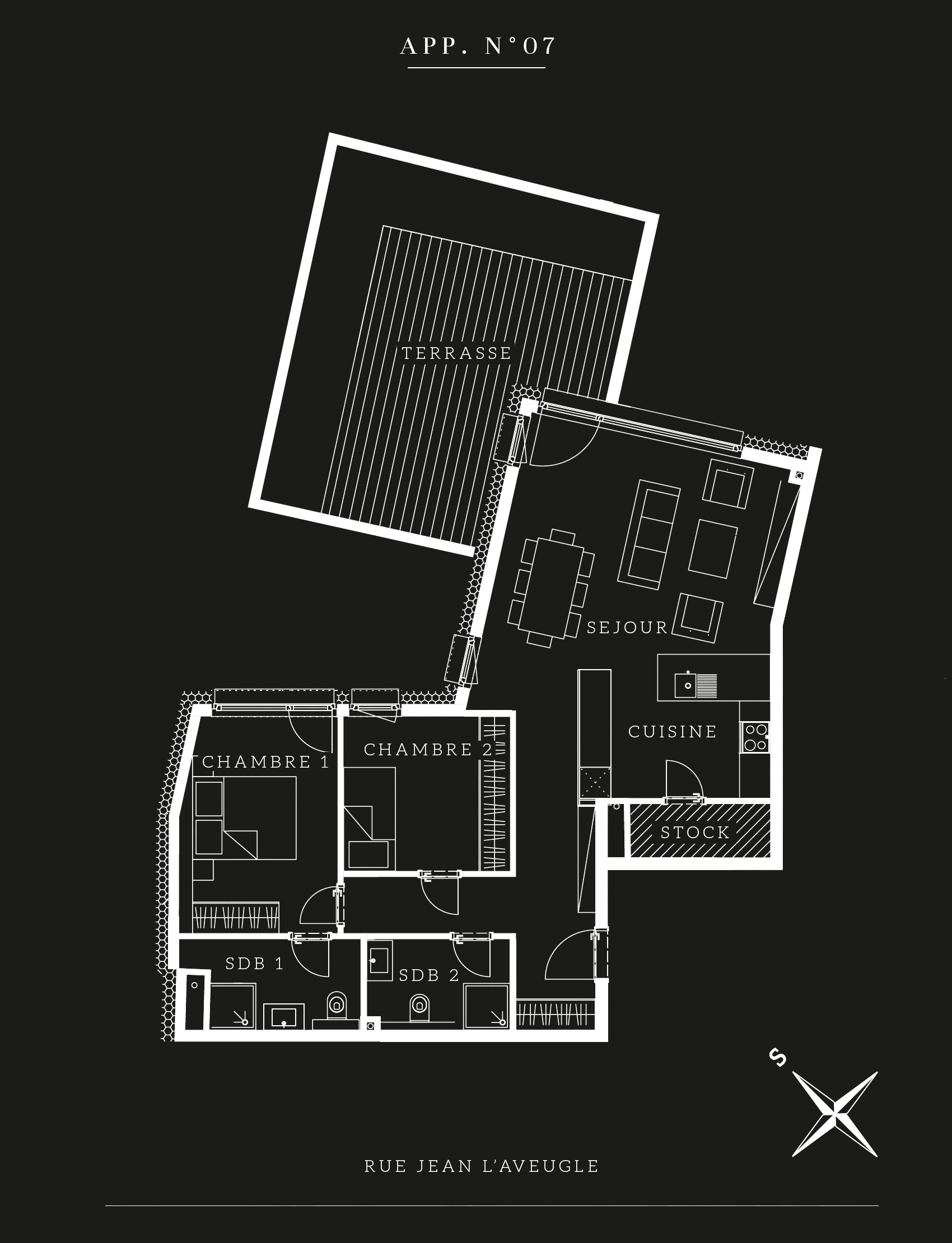 plan appart n°7 (1er étage) Bohême plan appart n°7 (1er étage) Bohême