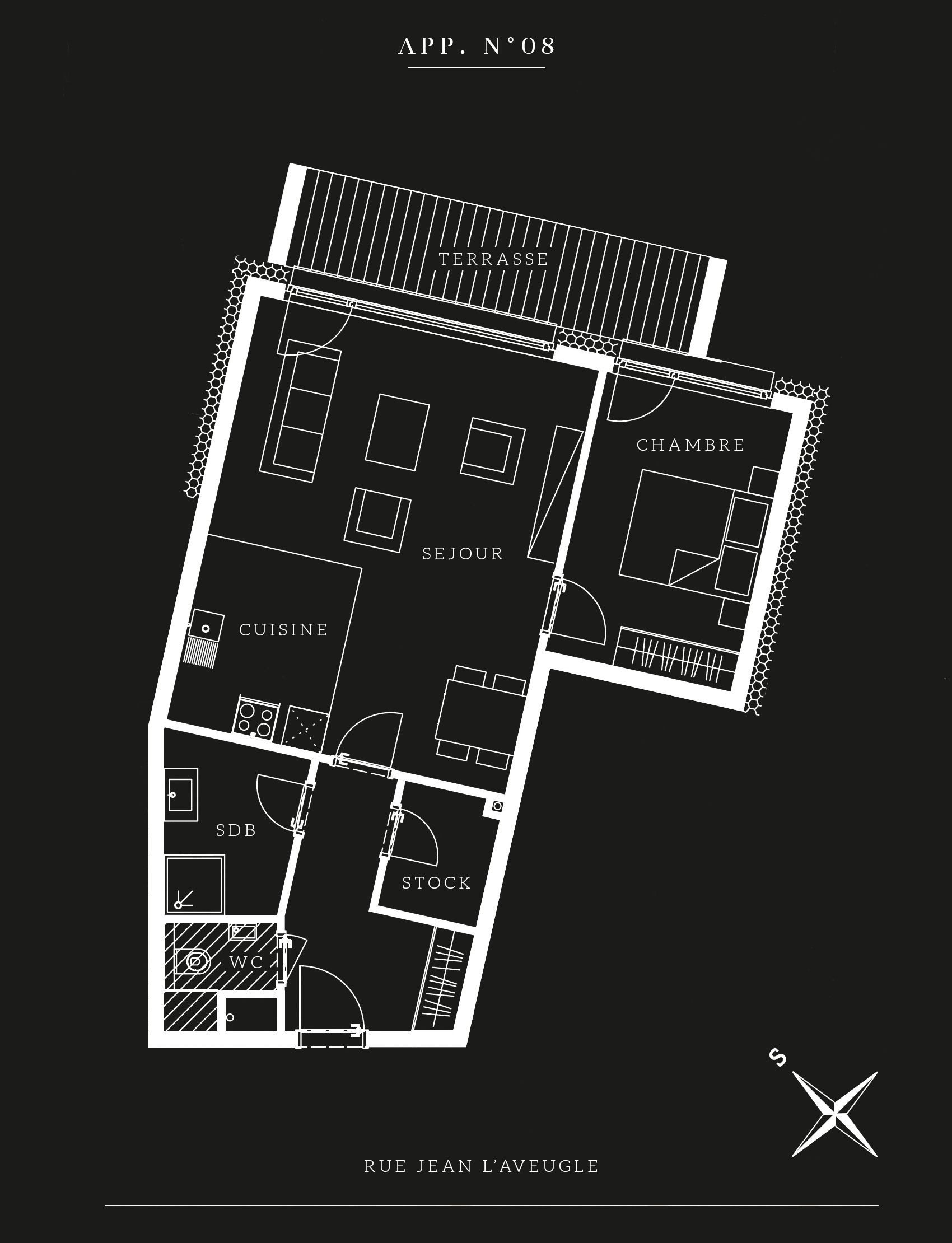 plan appart n°8 (1er étage) Bohême plan appart n°8 (1er étage) Bohême