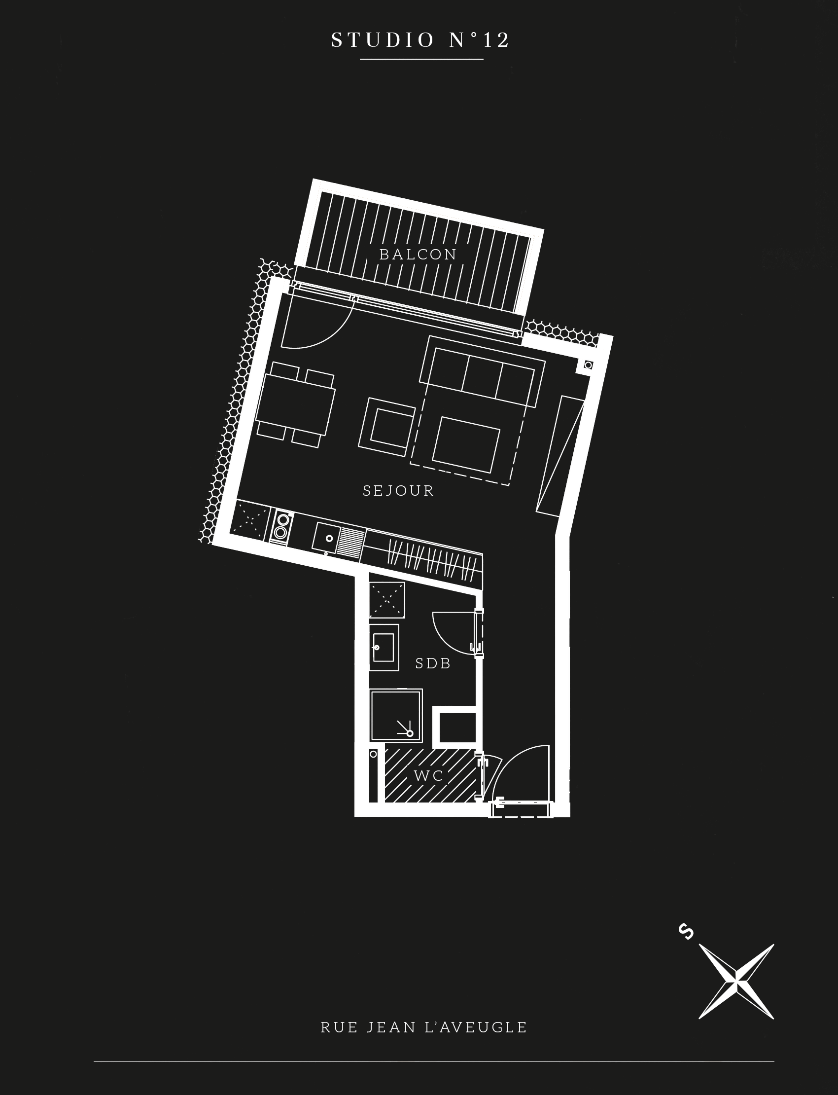 studio n°12 (2eme étage) Bohême studio n°12 (2eme étage) Bohême